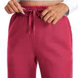 CRZ YOGA Women's Cotton Fleece Lined Sweatpants 30" Dove Grey Heather