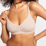 SOULVOR V-Neck Wireless unpadded Bralette Light Khaki Heather