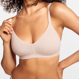 SOULVOR V-Neck Wireless unpadded Bralette Light Khaki Heather