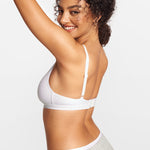 SOULVOR V-Neck Wireless unpadded Bralette White