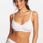 SOULVOR V-Neck Wireless unpadded Bralette White