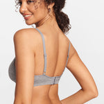 SOULVOR V-Neck Wireless unpadded Bralette Moon Heather Grey