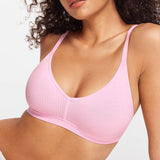 SOULVOR V-Neck Wireless unpadded Bralette White