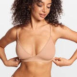 SOULVOR wireless V-neck triangle Bralette Deep Ocean Blue