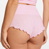 SOULVOR Fold Over Pleated Sleep Shorts Sweet Pink