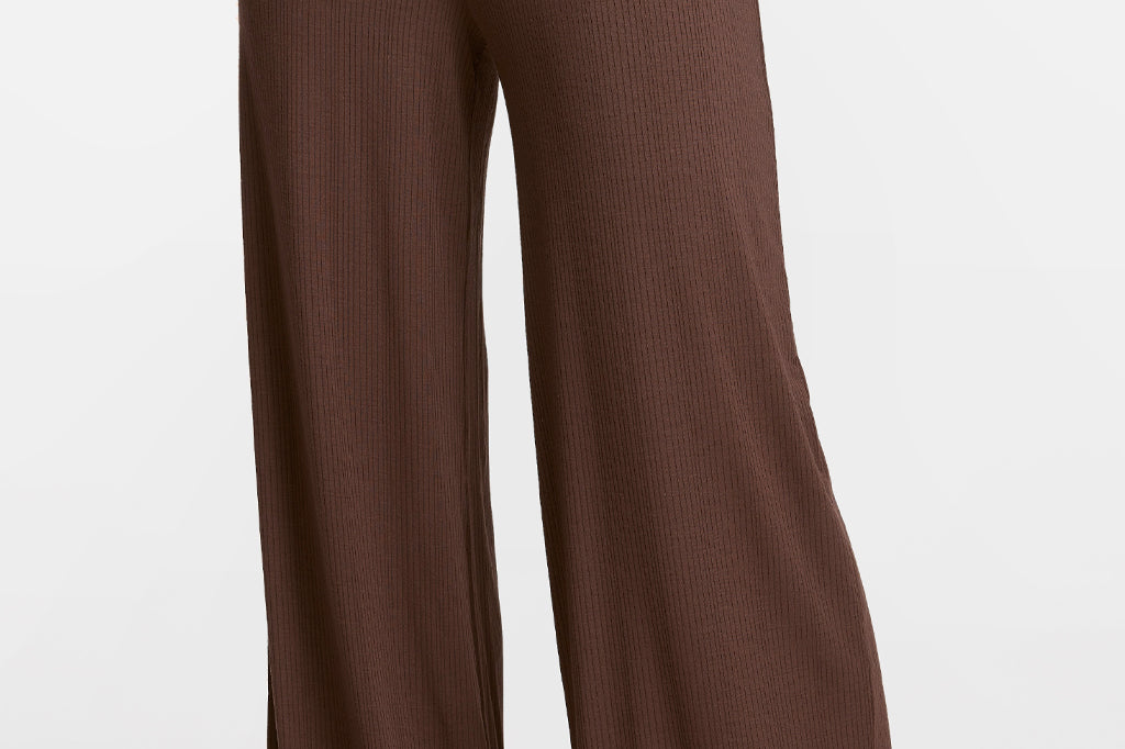 SOULVOR Wide Leg Casual Pants Hazelnut