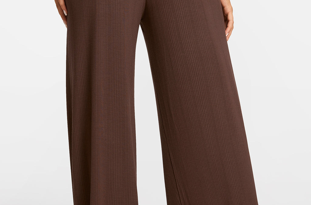 SOULVOR Wide Leg Casual Pants Hazelnut