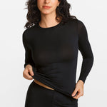 SOULVOR Long Sleeve Crew Neck T-Shirt Deep Ocean Blue