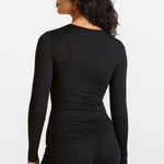 SOULVOR Long Sleeve Crew Neck T-Shirt Deep Ocean Blue