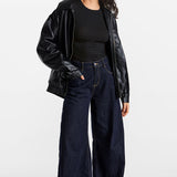 SOULVOR Long Sleeve Crew Neck T-Shirt Deep Ocean Blue