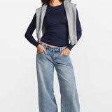 SOULVOR Long Sleeve Crew Neck T-Shirt Twilight Gray