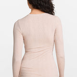 SOULVOR Long Sleeve Crew Neck T-Shirt Light Khaki Heather