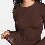 SOULVOR Long Sleeve Crew Neck T-Shirt Hazelnut