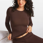 SOULVOR Long Sleeve Crew Neck T-Shirt Hazelnut
