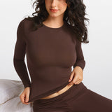 SOULVOR Long Sleeve Crew Neck T-Shirt Hazelnut