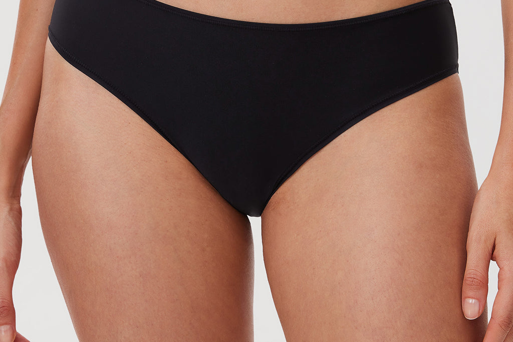 Women's Cheeky High Cut Bikini 3 Pack Black 3pack