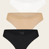 Women's Cheeky High Cut Bikini 3 Pack Warm Beige (3pack)