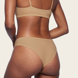 Women's Cheeky High Cut Bikini 3 Pack Warm Beige (3pack)