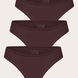 Women's Cheeky High Cut Bikini 3 Pack Hazelnut (3pack)