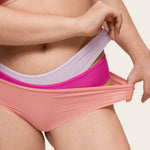 Women's Cheeky High Cut Bikini 3 Pack Parchment (3pack)