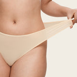 Women's Cheeky High Cut Bikini 3 Pack Soft Tan (3pack)