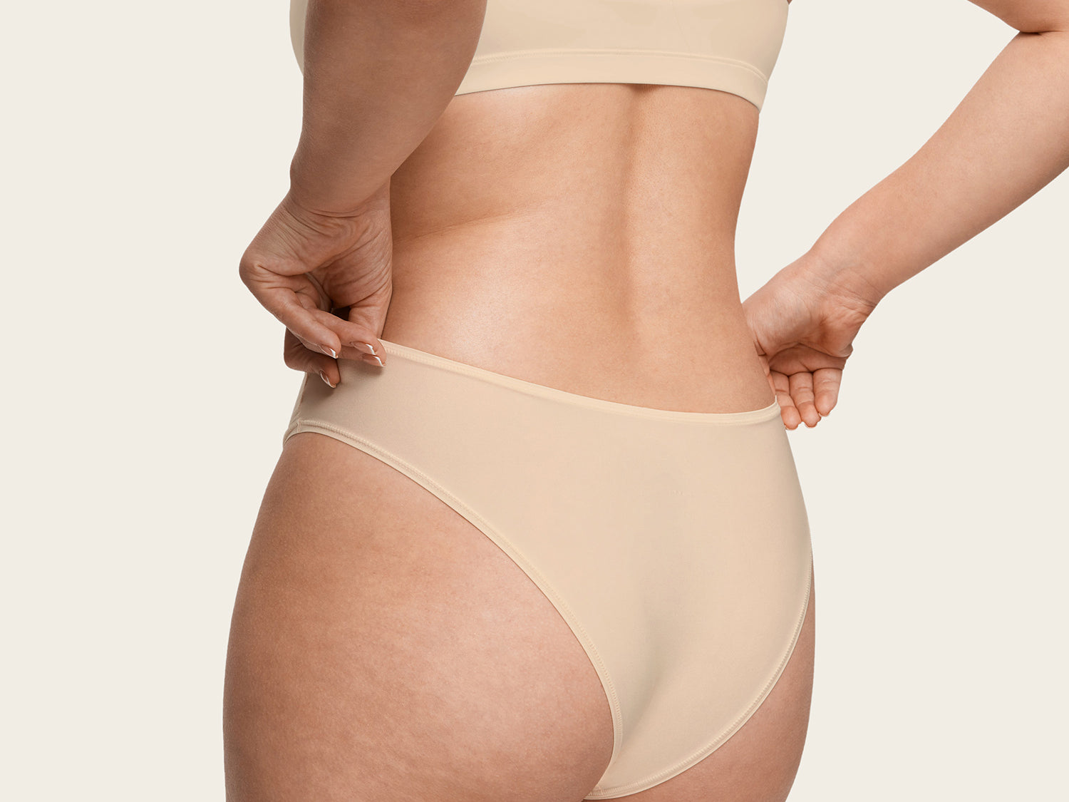 Women's Cheeky High Cut Bikini 3 Pack Soft Tan (3pack)