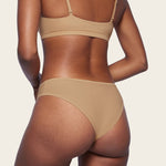 Women's Cheeky High Cut Bikini 3 Pack Soft Tan (3pack)