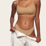 Women's Cheeky High Cut Bikini 3 Pack Warm Beige (3pack)