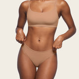 Women's Cheeky High Cut Bikini 3 Pack Natural (3pack)