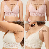 Women's More Coverage Lace Nursing Bralette Gentle Rose