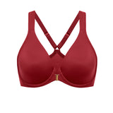 Women's Plunge Racerback Front Closure Bra Red Revelry
