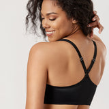Women's Plunge Racerback Front Closure Bra Black