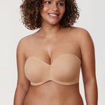 Women's Underwire Strapless Bra Warm Beige