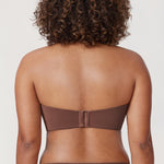 Women's Underwire Strapless Bra Brown Violet