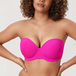 Women's Classic Strapless Bra Glitter Pink