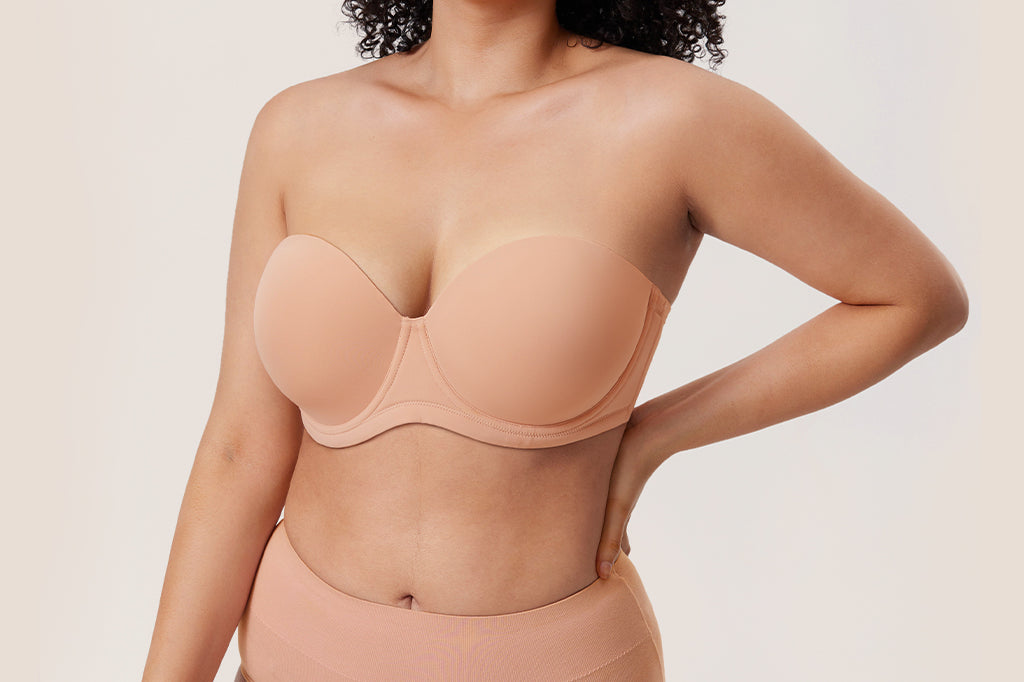 Women's Classic Strapless Bra Blush Beige