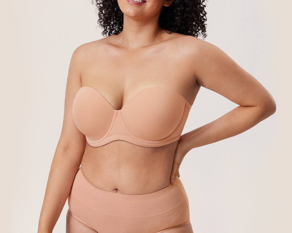 Women's Classic Strapless Bra Blush Beige