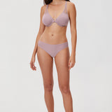 DELIMIRA Women's Front Closure Unlined Bra Mauve Shadows