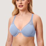 DELIMIRA Women's Front Closure Unlined Bra Sargasso