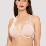 DELIMIRA Women's Front Closure Unlined Bra Gentle Rose