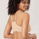 DELIMIRA Women's Front Closure Unlined Bra Beige
