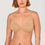 DELIMIRA Women's Front Closure Unlined Bra Natural
