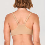 DELIMIRA Women's Front Closure Unlined Bra Natural