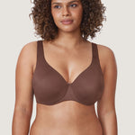 Women's Unlined Minimizer Bra Brown Violet