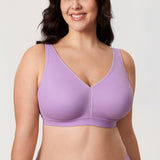 Women's Full Coverage Wireless Unlined Bra Rose Purple