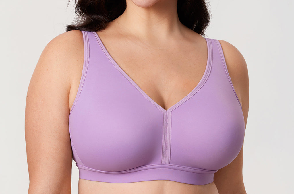 Women's Full Coverage Wireless Unlined Bra Rose Purple