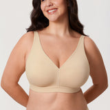 Women's Full Coverage Wireless Unlined Bra Gravel Beige
