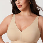 Women's Full Coverage Wireless Unlined Bra Gravel Beige