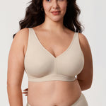 Women's Full Coverage Wireless Unlined Bra Gravel Beige