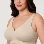 Women's Full Coverage Wireless Unlined Bra Gravel Beige